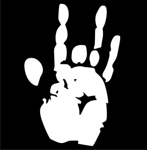 Jerry Garcia Hand Stencil Window Decal Vinyl Sticker 4" in Saudi Arabia