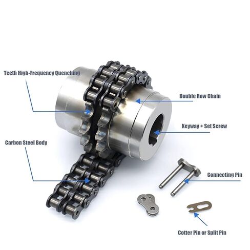 Sprocket Gear Chain Coupler KC4014 12/12.7/14/15/16/17/18/19/20/22/24/25.4/28mm Coupling Roller 1Pcs(25.4x25.4) in Saudi Arabia