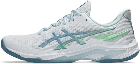 ASICS Men's Netburner Ballistic FlyteFoam 4 Volleyball Shoes, 9.5, White/ASICS Blue in Saudi Arabia