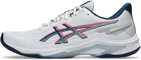 ASICS Men's Netburner Ballistic FlyteFoam 4 Volleyball Shoes, 9.5, White/ASICS Blue in Saudi Arabia