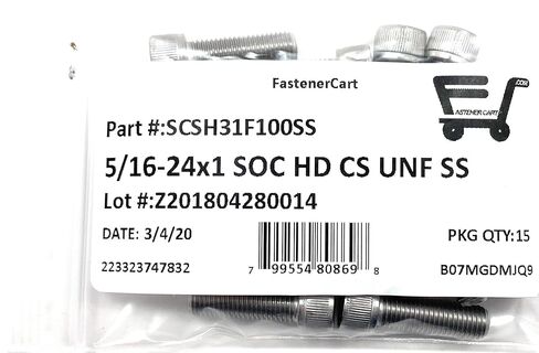 5/16-24x1 المقبس غطاء رأس المسمار ألين رئيس المقبس 18-8 غرامة الموضوع UNF المقبس (15 قطعة) in Kuwait