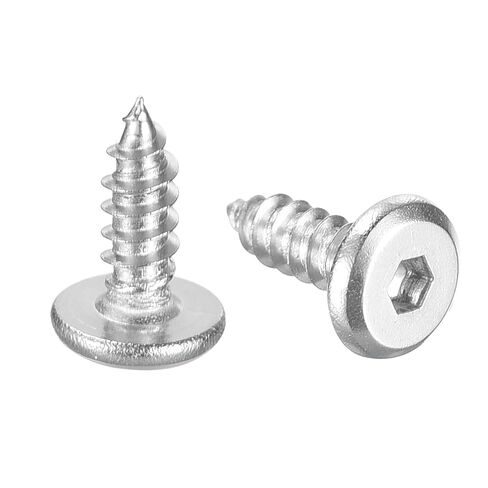 uxcell M6 x 25mm (25 Pack) Flat Round Socket Head Screws, Stainless Steel Self Tapping Full Thread Hex Socket Cap Screws Bolt for Wood Furniture in Saudi Arabia