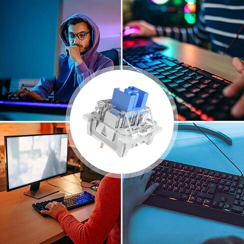50 قطعة من مفاتيح لوحة المفاتيح الزرقاء، أدوات النقر للمطبوعات ثلاثية الأبعاد، 3 مفاتيح مفاتيح كليكي مشحمة مسبقًا، مجموعة استبدال كاملة يمكنك صنعها بنفسك مع أداة سحب المفاتيح وفرشاة للوحات مفاتيح الألعاب الميكانيكية in Kuwait
