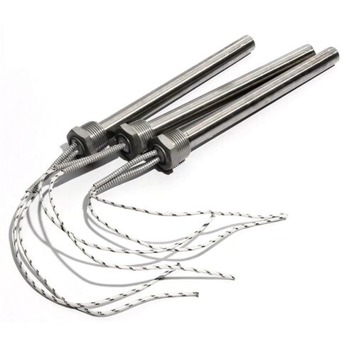 DN15 1/2" Thread Heater for Air Cartridge Heating Element 12mm Tube Diameter 350/400/450/500/550mm Tube Length 1PC(380V_DN15 12X400MM 1200W) in Saudi Arabia
