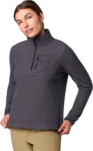 صوف MARMOT AirFleece Performance للنساء بسحاب 1/2 - طبقة متوسطة قابلة للتمدد خفيفة الوزن - المشي لمسافات طويلة والاستخدام في الهواء الطلق in Saudi Arabia