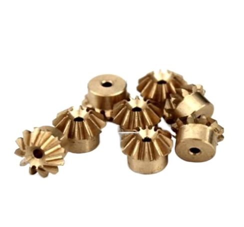 Steel Heavy Duty Motor Pinion Gear 2pcs 0.4m12T Bevel Gear .4model 12teeth Hole1mm Transmission Copper in Kuwait