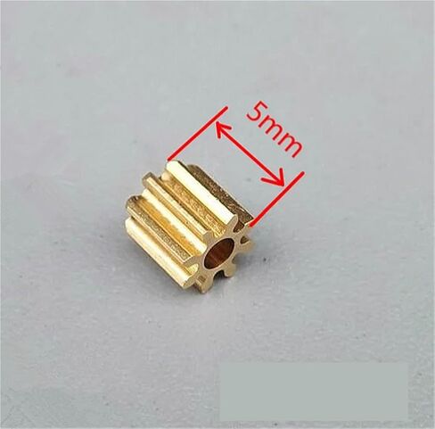 10pcs OD 5mm 0.5modulus 8teeth Metal Gear 0.5M 8T Copper Gear for 1.5mm 2mm mian Shaft(1.48mm) in Saudi Arabia
