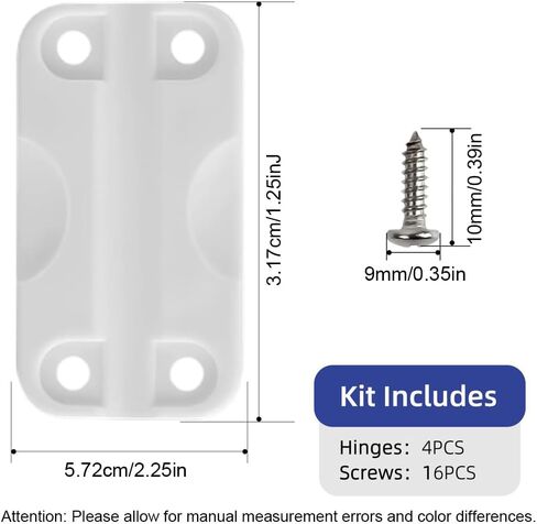 4 قطع مفصلات تبريد بيضاء مع 16 براغي متوافقة مع موديلات Igloo 50-165 Qt، مجموعة قطع غيار التبريد، سهلة الاستخدام in Kuwait