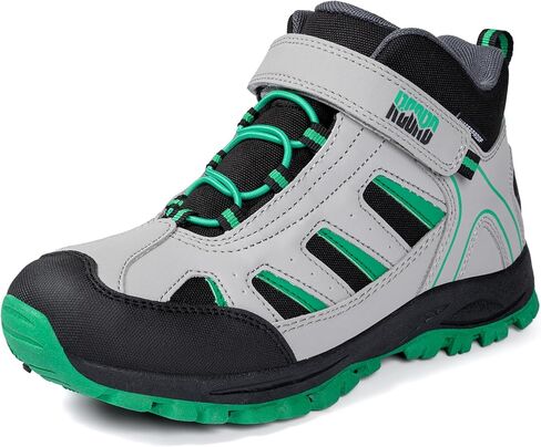 R CORD Kids Hiking Boots Waterproof Comfortable Ankle Supportive Anti-Slip Flexible Adjustable Shock-Resistant High Traction Kids Hiking Shoes Outdoor Trail Walking Camping Mountain Exploration in Kuwait