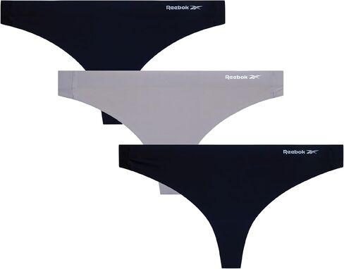 Reebok Womens Thong Underwear - 3 Pack Sexy Cut Seamless Thongs for Women - Breathable Stretch Performance Womens Underwear in Saudi Arabia