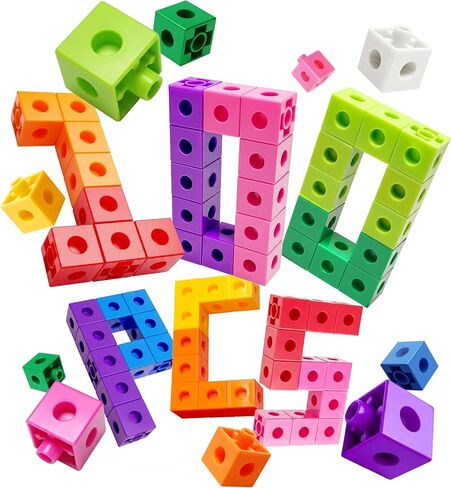 Dotimo 100pcs Math Rinking Cubes ، مكعبات الرياضيات للأطفال الذين تتراوح أعمارهم بين 4-8 ، وحساب معالجات المكعبات المفاجئة مع 10 ألوان ، وأنشطة تعليمية في مرحلة ما قبل المدرسة ، ومستلزمات الفصول الدراسية والمدرسة المنزلية in Kuwait