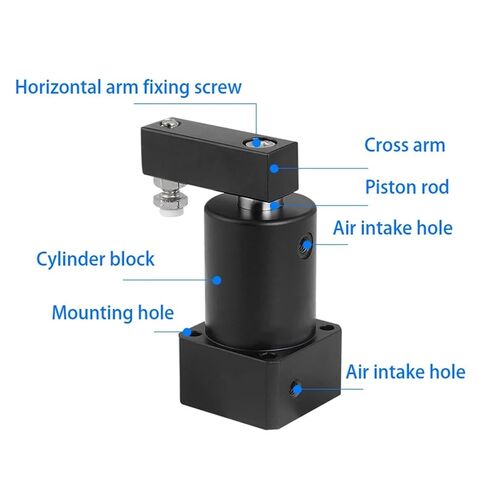 ACK Series 90 Degree Angle Clamping Cylinder, Yadeke Type Cylinder Diameter 25-63mm, Available in Black and White(SRC25X90-R) in Kuwait