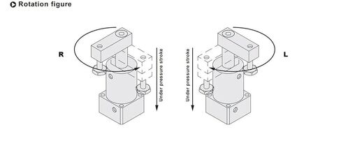 ACK Series 90 Degree Angle Clamping Cylinder, Yadeke Type Cylinder Diameter 25-63mm, Available in Black and White(SRC25X90-R) in Kuwait