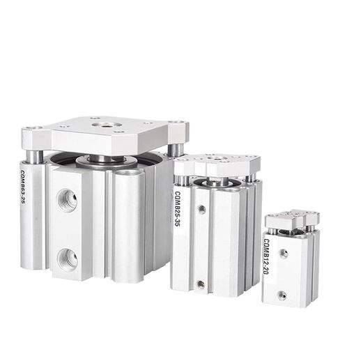 أسطوانة رفيعة ثلاثية المحاور من سلسلة CQM مع قضيب توجيه، قطر الأسطوانة 12-100 مم، خيارات متعددة للأشواط، توجيه دقيق (الشوط 20 مم، CQMB40) in Kuwait