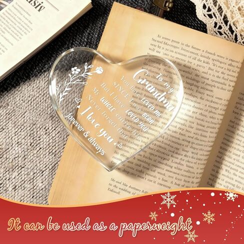 Mom Gifts for Christmas, I Love You Mom Birthday Gifts - Mother Present Acrylic Keepsake 3.9x3.9 Inch, Unique Christmas Thanksgiving Birthday Gift for Moms from Daughter Son in Saudi Arabia