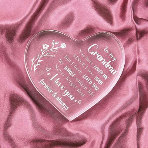 Mom Gifts for Christmas, I Love You Mom Birthday Gifts - Mother Present Acrylic Keepsake 3.9x3.9 Inch, Unique Christmas Thanksgiving Birthday Gift for Moms from Daughter Son in Saudi Arabia