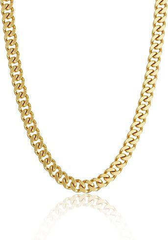 Gold Necklace for Women, 14K Gold Plated Chunky Cuban Link Chain Herringbone Paperclip Box Chain Choker Necklaces for Women Trendy Non Tarnish Jewelry Gifts in Saudi Arabia