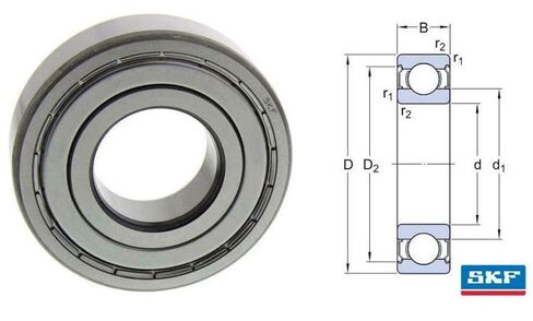 SKF 609ZZ 9x24x7 mm Single Row Deep Groove Ball Bearing (Timken, SKF, NSK, NTN) in Saudi Arabia