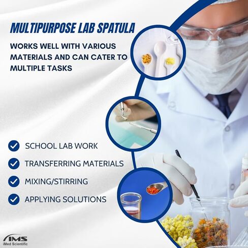 ملعقة مختبر صغيرة من الفولاذ المقاوم للصدأ ذات طرفين، عينة صغيرة مربعة/دائرية - 9 بوصة (1) in Kuwait