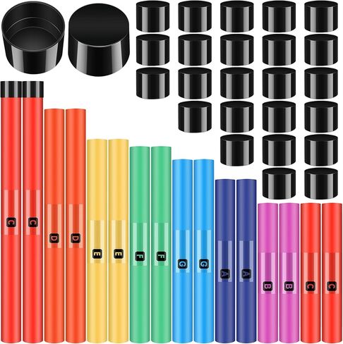 Silipull 16 Pcs Musical Sound Tube Percussion Tube Set with Percussion Caps Music Instruments for Outdoor Classroom in Saudi Arabia