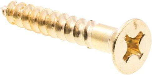 Prime-Line 9036156 Wood Screws, Flat Head, Phillips Drive, #12 X 1-1/2 In., Solid Brass (25 Pack) in Saudi Arabia