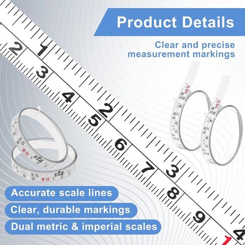 2 Pack Adhesive Measuring Tape,39 Inch Ruler Tapes Peel and Stick On Tape Measure Sticker,Imperial & Metric Scales Left-Right Reading Ruler for Woodworking,Drafting Table Saw Measuring in Saudi Arabia