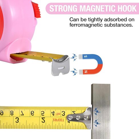 Pink Tape Measure, 25-FT Self-Lock Measuring Tape(Pink) in Kuwait