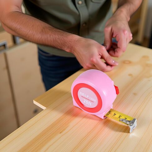 Pink Tape Measure, 25-FT Self-Lock Measuring Tape(Pink) in Kuwait