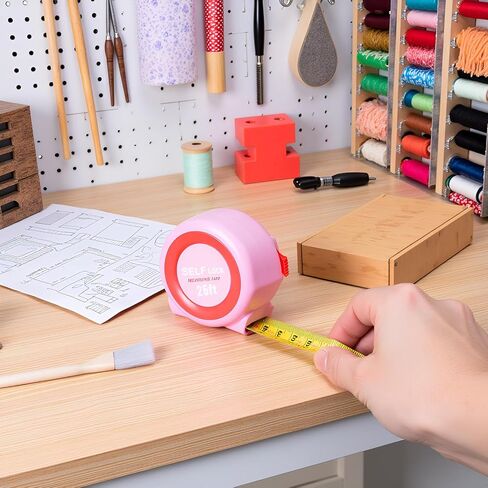 Pink Tape Measure, 25-FT Self-Lock Measuring Tape(Pink) in Kuwait