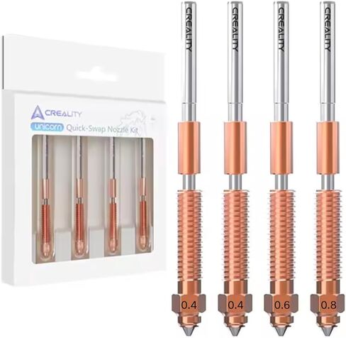 فوهة K1 يونيكورن فوهة K1 0.4 لفوهة Creality K1C Unicorn، لفوهة Creality Ender 3 V3 Plus فوهة K1 SE للتبديل السريع لـ K1 SE، K1C، Ender 3 V3/ V3 Plus-0.4، 0.6، 0.8-4PCS in Kuwait