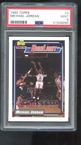 بطاقة مايكل جوردان 1992-93 Topps #3 PSA 9 in Saudi Arabia