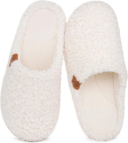 EverFoams Women‘s Fuzzy Clog Slippers with Slip on Footbed for Indoor Outdoor in Kuwait