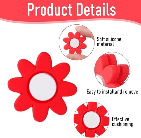 4Pcs Tennis Racket Dampener, Silicone Tennis Dampener for Racket, Heart & Flower Racket String Damping Tennis Accessories for Tennis Racquet in Saudi Arabia