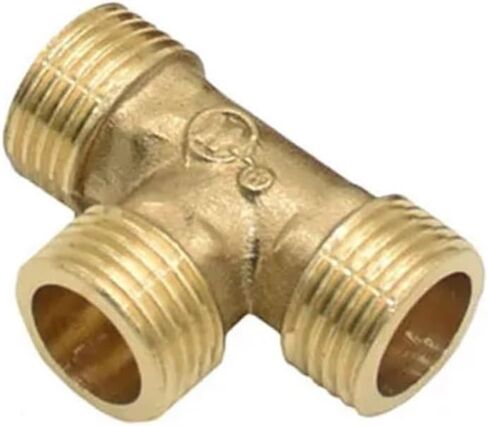 2pcs Male 1/2 3/4 Plumbing T Type Connector Brass G1/2 G3/4 Tee Water Splitter Threaded Connector Pipe Fittings(1I2) in Saudi Arabia
