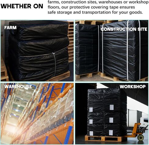 Dansydaisy 20 Pack 3 Mil Pallet Covers 75" x 55" x 53" Pallet Cover Bags, Heavy Duty Outdoor Waterproof Tarp Bags for Construction Grade Strength Polyethylene Storage Protection in Saudi Arabia