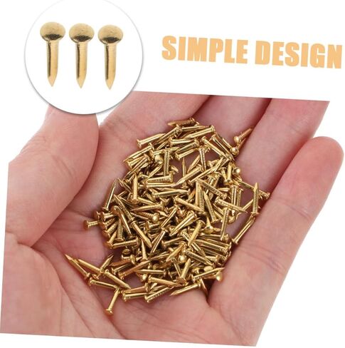 100pcs Copper Nails for Projects Tacks for Upholstery Crafts and Home Decor -Scratch Design in Saudi Arabia