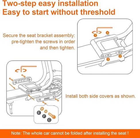 Multi-Function Seat for Segway Ninebot F Series (F20 F25 F30 F40) Electric Kick Scooter (F20F25F30F40) in Kuwait