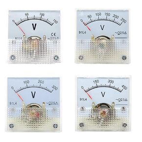 1 قطعة 91L4 التيار المتناوب 0-150 فولت 250 فولت 300 فولت 450 فولت التناظرية لوحة فولت الجهد متر الفولتميتر مقياس 91L4 التيار المتناوب 0-150 فولت (250 فولت) in Kuwait