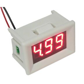 1 قطعة YB21 الفولتميتر 0-10 فولت 0-30 فولت 0-100 فولت 0-300 فولت 0-600 فولت مقياس جهد صغير 3 أسلاك 0.36 بوصة رقمي LED فولت لوحة عداد فولت (غطاء أسود-أحمر، DC0-1000V) in Kuwait
