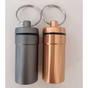 عبوتين من حاوية حبوب منع الحمل المصنوعة من الألومنيوم المقاومة للماء، حامل زجاجة نيترو EFFIET حامل حبوب دواء النتروجليسرين، حامل حبوب منع الحمل في حالات الطوارئ لموزع منظم الأدوية (ذهبي وردي مطفي) in Kuwait