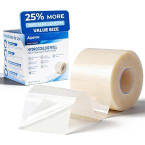 Medical Grade Hydrocolloid Roll 2 Inch x 20FT – Extra Long Waterproof Self-Adhesive Hydrocolloid Tape for Wound Care, Blisters, First Aid, Burn Dressing & Large Acne Patch Treatment in Saudi Arabia