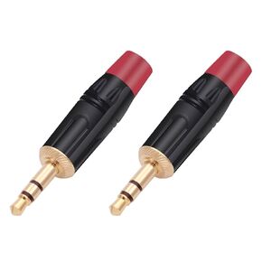 10 قطعة 3.5 مللي متر 3 أقطاب ستيريو ذكر التوصيل لحام 3 دبابيس 3.5 مللي متر ستيريو التوصيل لتقوم بها بنفسك سماعة جاك سلك موصل (أحمر) in Kuwait
