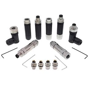 1 قطعة M8 الاستشعار موصل غير لحام اتصال المعادن رمز الانحناء زاوية 3pin 4pin IP68 مستقيم (M8-4F مستقيم) in Kuwait