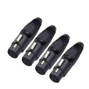 10 قطعة/الوحدة 3 دبوس XLR أنثى جاك سلك موصل قذيفة معدنية 3 القطب XLR المقبس ميكروفون موصلات كابل (5xM 5xF 3P) in Kuwait
