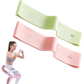 أربطة مقاومة للتمرين - مجموعة 2/3/4 أربطة تمرين بحلقة مرنة 15 25 35 50 رطلاً، أربطة تدريب القوة وتمتد في صالة الألعاب الرياضية المنزلية لتمارين البيلاتيس واليوجا والساق والذراع للنساء والرجال in Kuwait