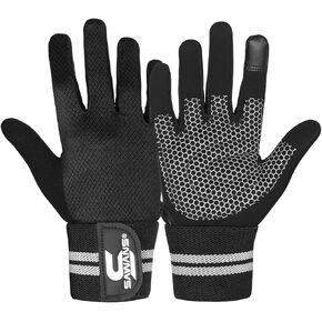 SAWANS قفازات رفع الأثقال في صالة الألعاب الرياضية واللياقة البدنية معصم داعم للرجال والنساء بدون أصابع قفازات كاملة الأصابع تعمل باللمس in Kuwait