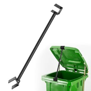 Adjustable 18-30" Trash Can Lid Holder, All-Metal Rust-Resistant Garbage Bin Lid Support Bar, Hands-Free Dumpster Lid Prop, Fit for Small & Large Bins in Kuwait