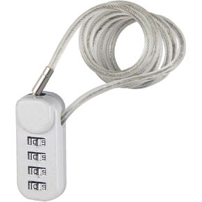 4-Digit Combination Cable Padlock with 24 inch (60 cm) Flexible Steel Cable, Small Lock for Locker,Luggage, Backpack,Cabinet,Gym Bag,Toolbox,Travel,Gray (2, Gray) in Saudi Arabia