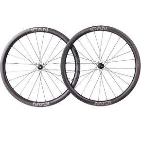 ICAN G40/G50 1320g/1375g الكربون الحصى مجموعة عجلات الدراجة 700C مدمن مخدرات إطار 25 مللي متر العرض الداخلي 36T محور السقاطة in Kuwait