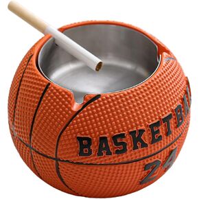 Basketball Ashtray for Men – Stainless Steel Removable Insert Resin Novelty Ashtray for Outdoor/Indoor Smoking, Unique Gift for Cigar Cigarette Weed in Saudi Arabia